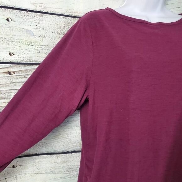 Old Navy Active Breathe On Women's L Long Sleeve Go-Dry Workout Top Purple Mesh - Picture 2 of 7